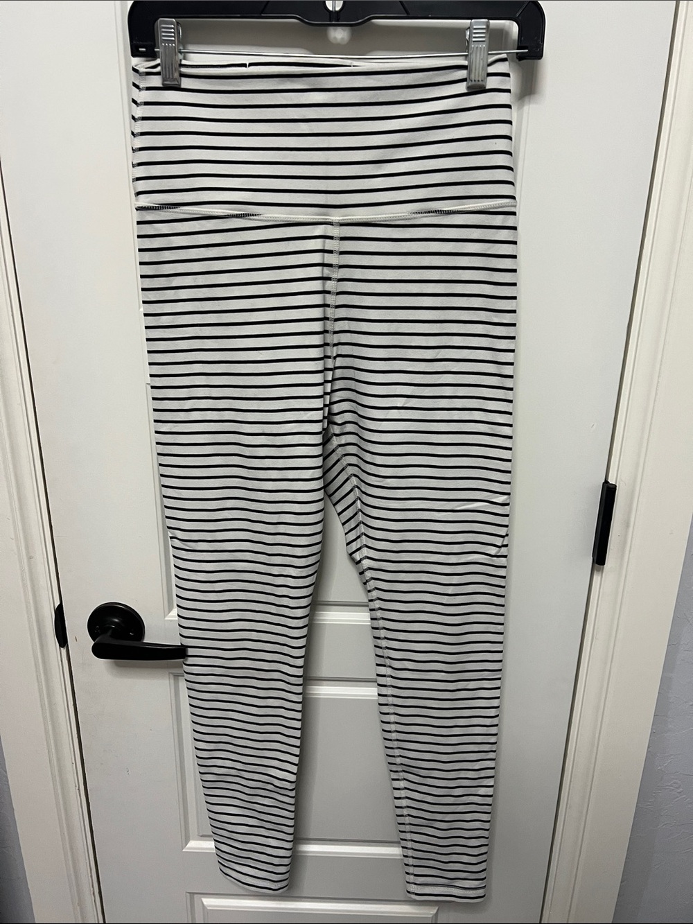 Glyder Black & White Striped Leggings